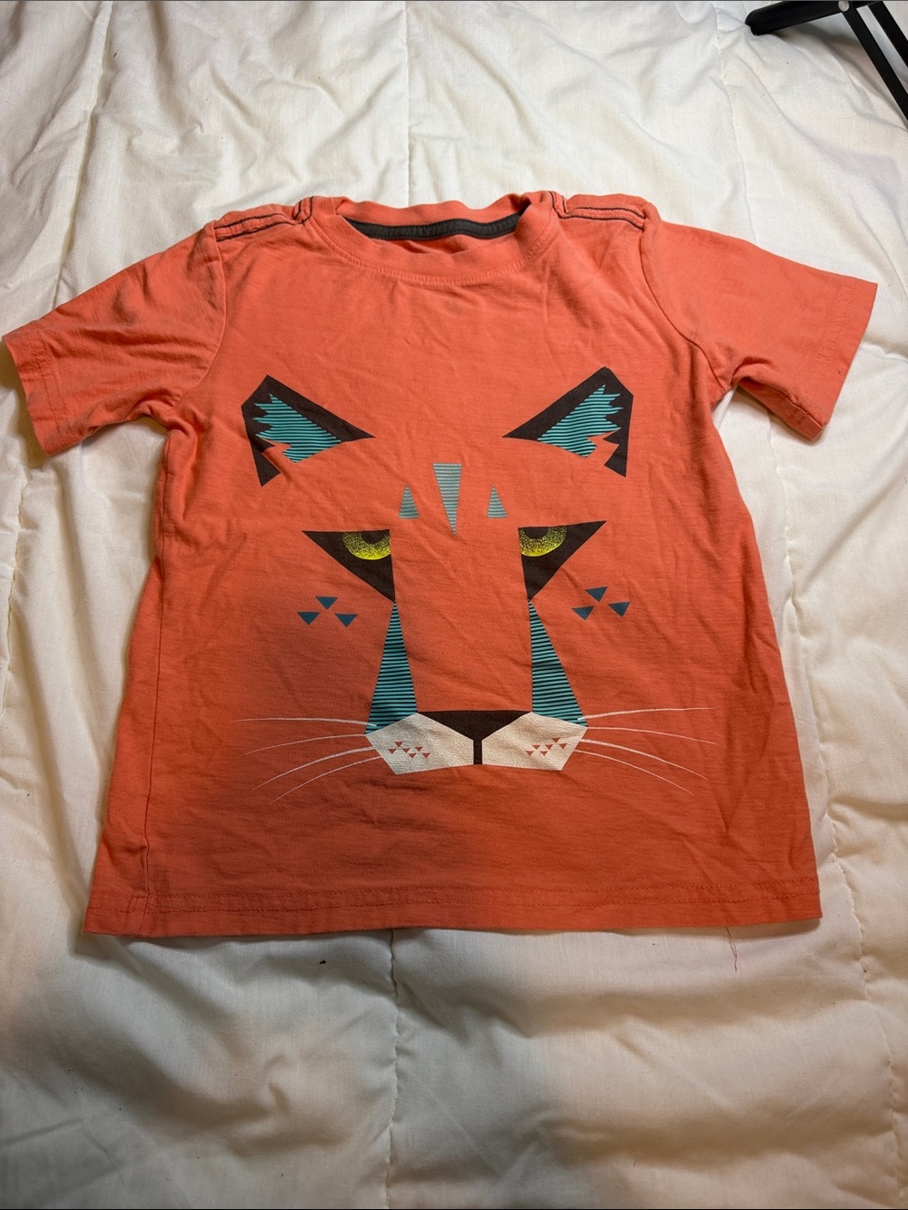 Tea Collection Coral Short-Sleeve Fox Face Tee